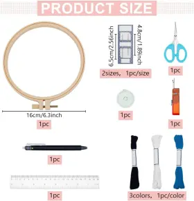 Gt-12 Lomanco Sashiko Embroidery Kit - 10 Pcs Complete Tools For Beginners And Enthusiasts #2