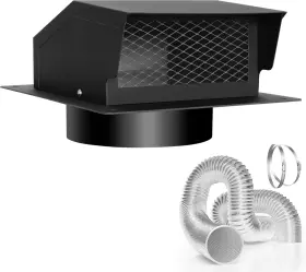 Ltseame 744110459241 8 Inch Roof Vent Kit Removable Bathroom Exhaust For Dryer