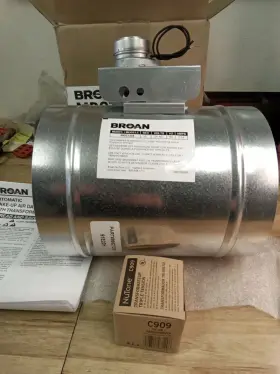 Md8t M-d Broan 8 Inch Automatic Make-up Air Damper With Transformer