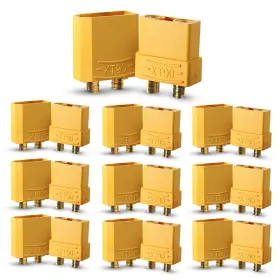 Fbm-mc-10-xt90-m Madcatz Fbm-mc-10-xt90-m/f 10 Pairs Xt90 Battery Connector Set Pack Male And Female Bullet Connect