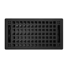 Madelyn Carter 722589352102 Elegant Matte Black Vent Cover With Adjustable Dampers - 6x10 Size
