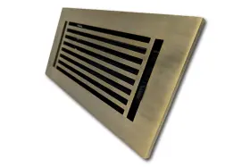 Madelyn Carter 752349190460 4 X 10 Cast Aluminum Linear Vent Cover - Antique Brass Overal #2