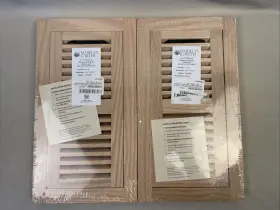 Madelyn Carter 752349190613 2 Wood Vent Covers 4 Inch X10 White Oak With Ez-damper New Sealed
