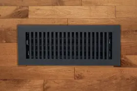 Mck-808-txb-c Madelyn Carter Black 8x8 Floor Register Vent Cover With Adjustable Dampers Durable Design