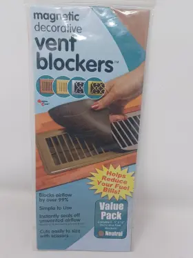Magnacard Vb5/122 2 Pack Magnetic Air Vent Cover House Rv Heating Ac Flow 5x12 Blockers