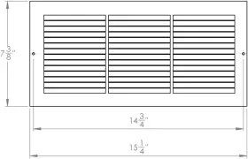 Rg0033 Manufacturing Louvered Steel Painted Baseboard Return Air Grille 14 X 6-inch White