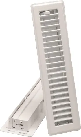 Rg0179 Manufacturing 2-1/4 Inch X 12 Louvered Floor Register White