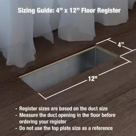Rg1970 Manufacturing Pop-up Floor Register 4 X 12-inch Tan #2