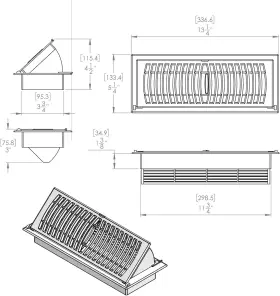 Rg1970 Manufacturing Pop-up Floor Register 4 X 12-inch Tan #3