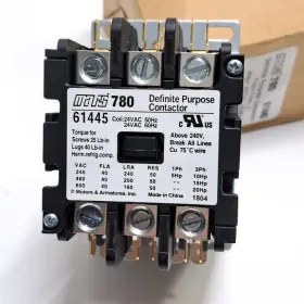 61445 Mars 780 Definite Purpose Contactor 24vac Coil 40a 3 Poles