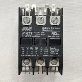 91431 Mars 91336 Definite Purpose Contactor 40a 3-pole 24vac Coil Hvac Relay