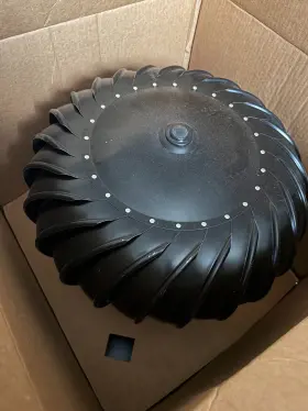 Ath14ibl Master Flow 14 Inch Aluminum Internally Braced Turbine Head In Black