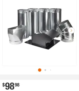 Master Flow 001357221694 7 Inch Appliance Roof Vent Kit