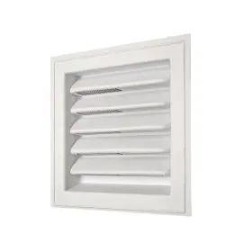 Master Flow 313036234289 12 Inch X Plastic Wall Louver Static Vent In White