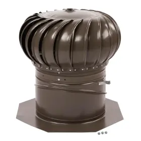 Master Flow 313055867888 Wind Turbine Roof Vent Weathered Wood Galvanized Dual Bearing 12 In