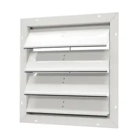 Master Flow 445001816879 Gable Vent Automatic Shutter Louver Square White Aluminum 19.25 Inch X A