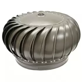 Master Flow 445027417470 12 Inch Galvanized Internally Braced Turbine Head In Weathered Wood