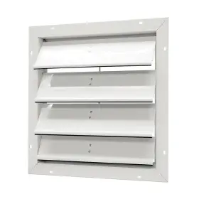 Master Flow 445032911994 Gable Vent Automatic Shutter Louver Square White Aluminum 19.25 Inch X