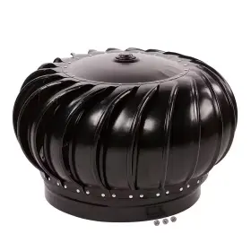 Master Flow 744759647481 14 Inch Aluminum Internally Braced Turbine Head In Black Attic Replacement
