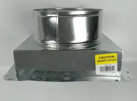 Crb10x10x8 Master Flow Ceiling Register Box 10x10 To 8in Hvac Duct Vent Galvanized Steel
