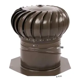 Gic12ww Masterflow 12 Inch Weathered Wood Galvanized Steel Internally Braced Dual-bearing Wind Roof
