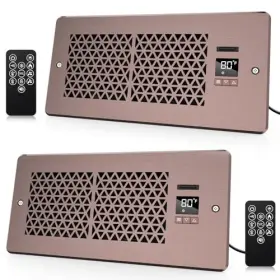 Matulsa 008678926271 Register Booster Fan 2-pack 4 Inch X 10 Remote Control - Bronze