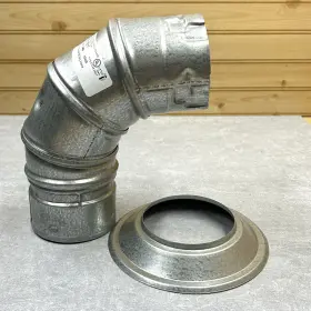 3m90 Metal-fab 90 Degree Adjustable Elbow 3 Inch Diameter B-vent With Storm Collar