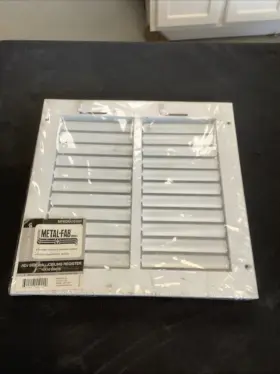 Mfscra1010w Metal Fab Inc. Metal-fab 10x10 Sidewall/ceiling Register In White.