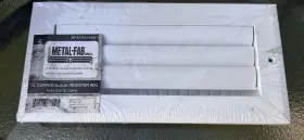 Mfacra104w1 Metal Fab 10x4 Curved Blade Register Adj 1 -way White