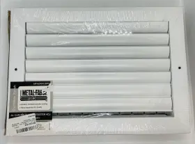 Mfacra128w1 Metal-fab Curved Blade Ceiling Register 12x8 White 1-way -