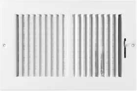 Metal World 810154880423 10 Inch X8 Steel Heavy Duty Wall Register - White