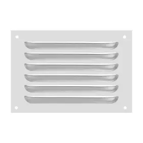 Metallixity 609044667103 8 X 6 Inch Aluminum Vent Cover Screen Air Grille Louvered Grill For Hvac Silver Tone
