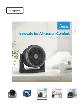 Msh23ft3dsb Midea 2-en-1 Calentador Ventilador Negro Nuevo