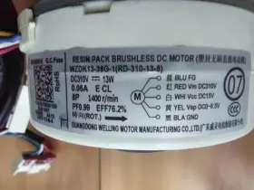 Wzdk13-38g-1 Midea For Inverter A/c Brushless Dc Fan Motor 13w Rd-310-13-8 #2