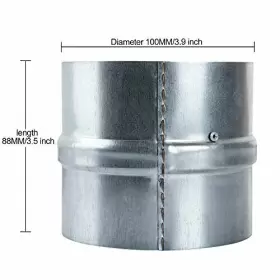 Mivide 613966160321 2pack 4 Inch Backdraft Damper Duct Way Airflow Ducting Insert For Duc #2