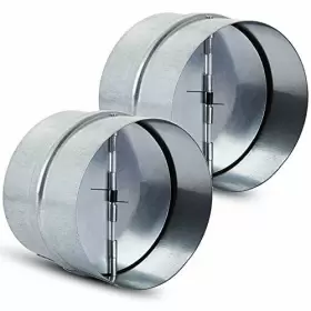 Mivide 613966160321 2pack 4 Inch Backdraft Damper Duct Way Airflow Ducting Insert For Duc