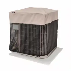 Modern Leisure 445024338372 32 Inch Square X H Beige And Black Basics Air Conditioner Cover