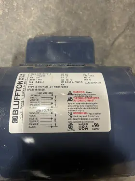 9f0301890000 Modine Used 3/4hp Motor 115/230v 1ph 1125rpm Replacement