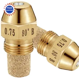 Hui-morningro-1533 Morningro Solid Oil Burner Nozzle 75 80 B Replacement Spray Brass Fuel