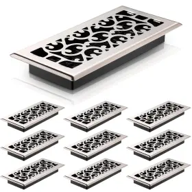 Hui-morningro-1919 Morningro 10 Pcs Heavy Duty Floor Registers Carbon Steel Walkable Vent Covers Eas