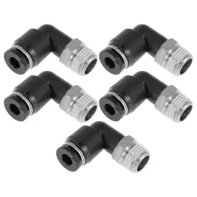 Amoto250114002045 Motoforti Push To Connect Air Fittings 5/32 Inch 90 Degree Line Quick Joint Plastic Met
