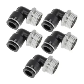 Amoto250114002060 Motoforti Push To Connect Air Fittings 3/8 Inch 90 Degree Line Quick Joint Plastic Meta