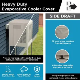 07858nb Mr. Bar-b-q Heavy-duty Side Draft Evaporative Cooler Cover 34x34x36 Inch - Beige #3