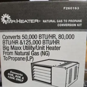 Hsu80lp Mr Heater F260164 Conversion Kit For Hsu50lp/hsu80lp To Ng Unit