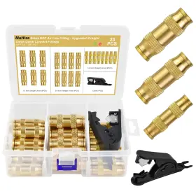 Muhize 756594499293 Dot Brass Air Line Fittings Kit - Upgraded 23pcs