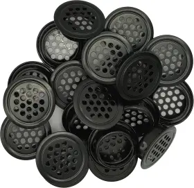 Nacx 445011548531 Black Soffit Vent 25mm Circular Stainless Steel Round Mesh Hole Air Vents For Ki