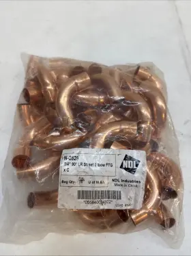 N-2828 Ndl Industries 3/4 Inch Long Radius 90 Elbow Qty 50