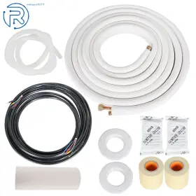 581133 Netuera 25 Ft 1/4 Inch -1/2 Mini Split Heat Pump Systems Cooling Connection Pipe Install Kit