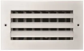 Niru 803492751210 10x06 1way Aluminum Adjustable Curve Blade Register 10 In X 6 White