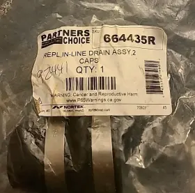664435r Nordyne Nortek In-line Drain Assembly With 2 Caps Oem Replacement